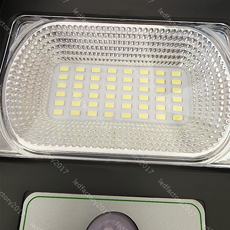 600W LED Solar Steert Lamp Frontyard Security Waterproof w/ Remote Control Pole