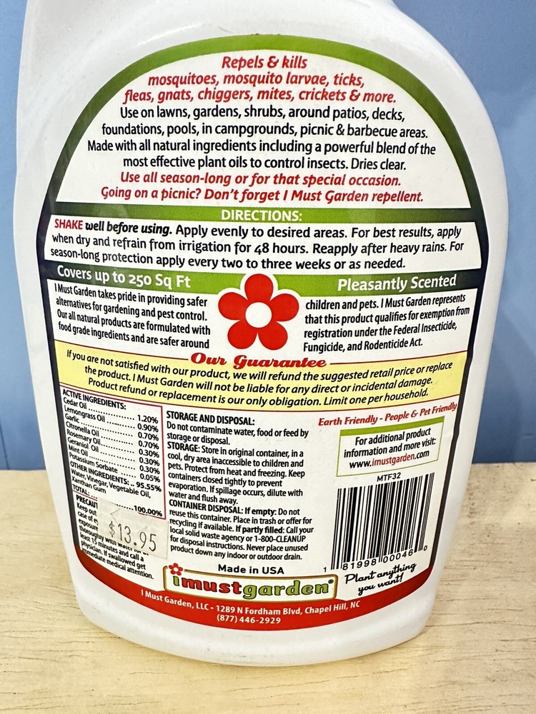 Mosquito Tick & Flea Control 32oz Ready-to-Use