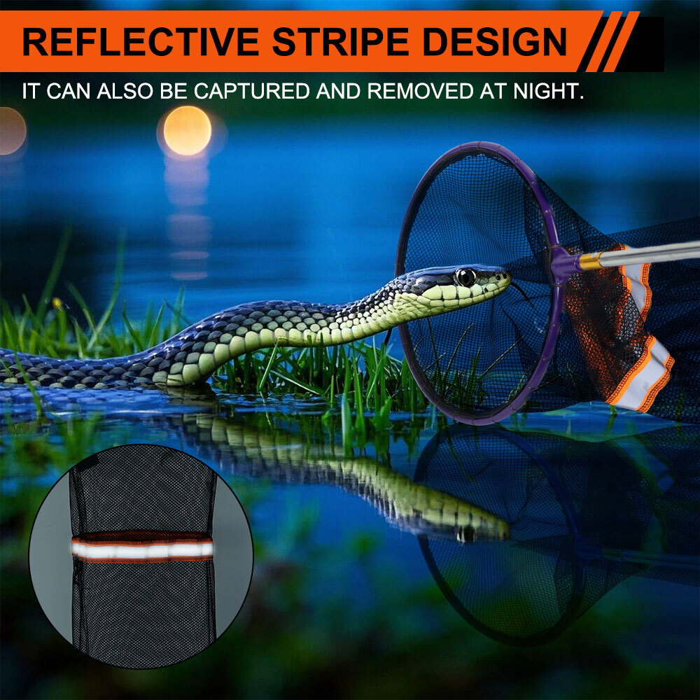 Snake Catcher Tool with Closure Net Telescopic Catching Grabber Handling Picker