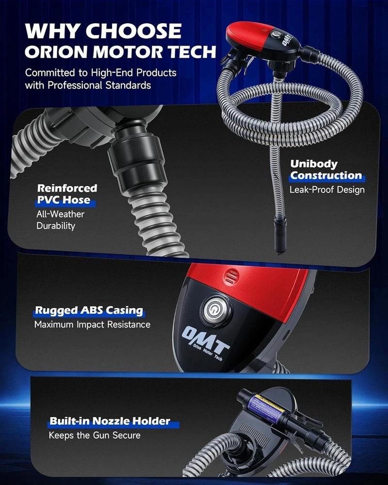 Universal 3.2GPM Fuel Transfer Pump, Lightweight and Automatic Shutoff System