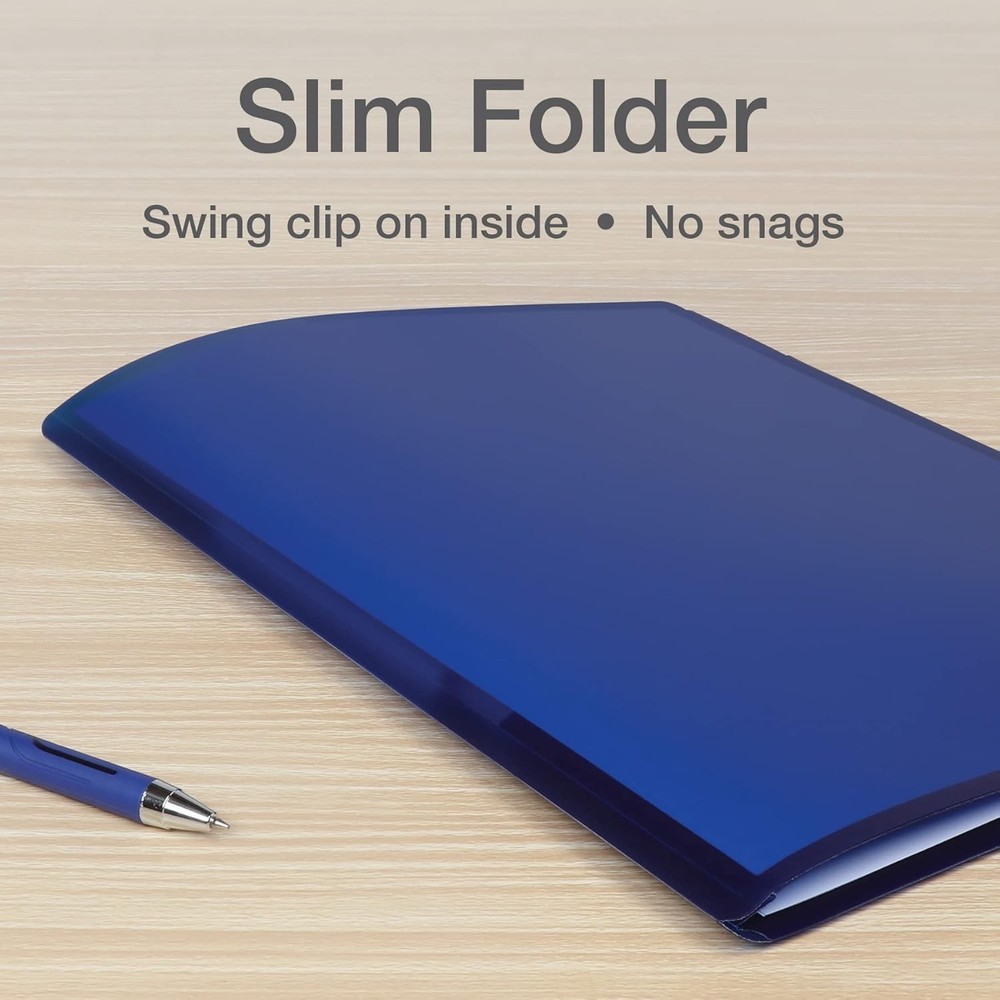 Report Cover 3 Pack Swing Clip 2 Pockets Panel Sticky Note Reminders Assorted