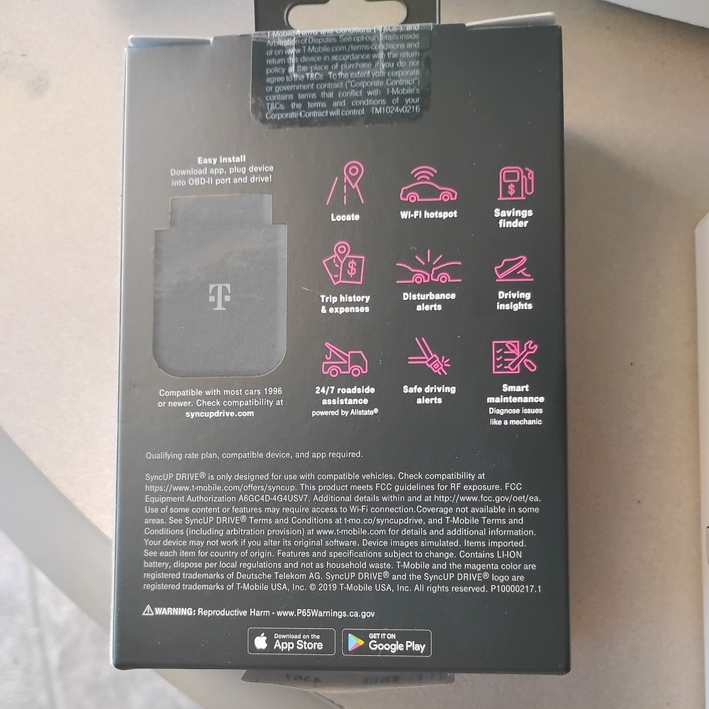T-Mobile SyncUp Drive 2 Tracking Device - Black