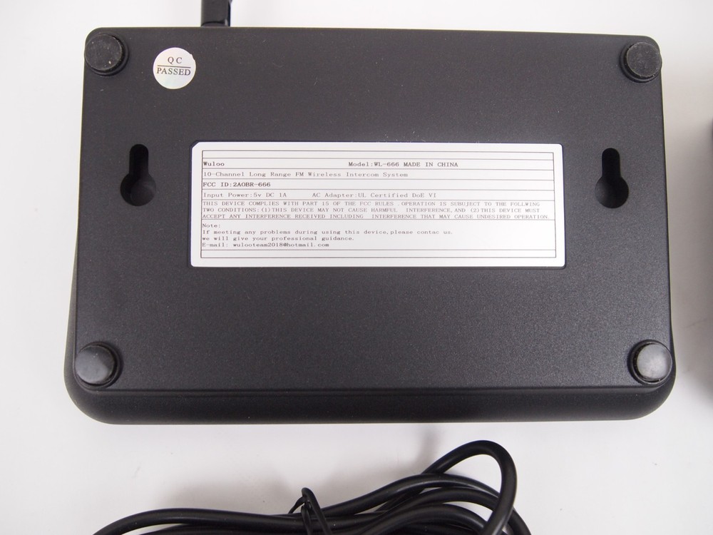 Wuloo WL666 WL-666 FM Wireless Home Intercom System 2 Pack