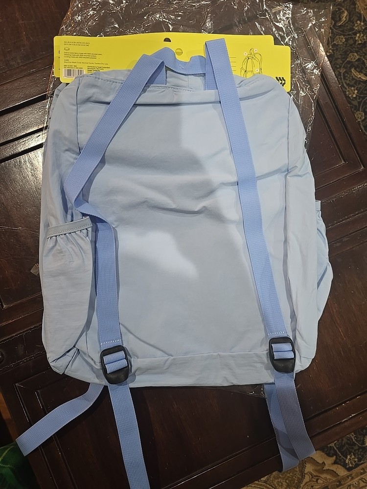 All in Motion Light Blue Backpack Drawstring Closure 3 Pockets Water Resistant