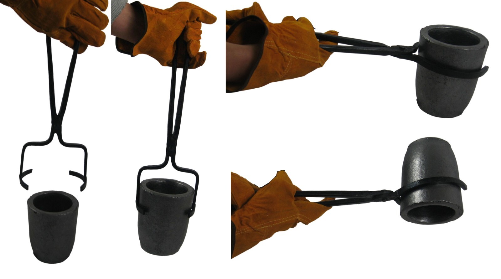 4-8 KG Crucible Tongs Set For Lifting and Pouring Fit Gas Metal Melting Furnace