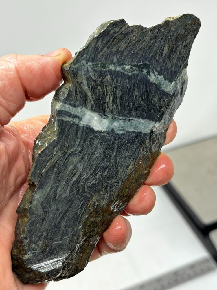 Cali Wavey Jade slab Cabbing Lapidary Carving Combo Ship Available