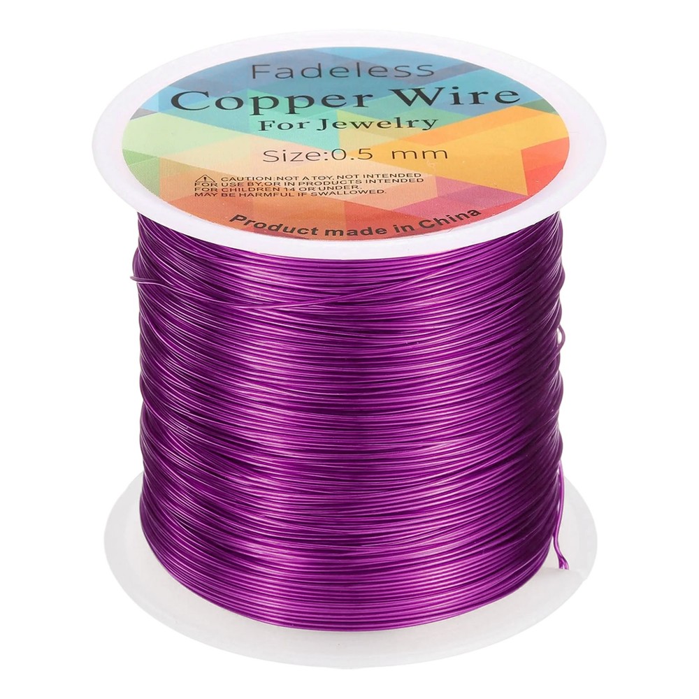 wire 203ft 24 Gauge Copper Craft Wrapping Wire, Red-Purple