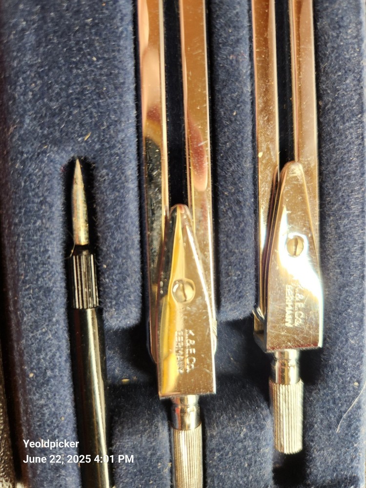 Vtg 1970s Keuffel & Esser Navigation Plotting Instrument Set with Case, Germany