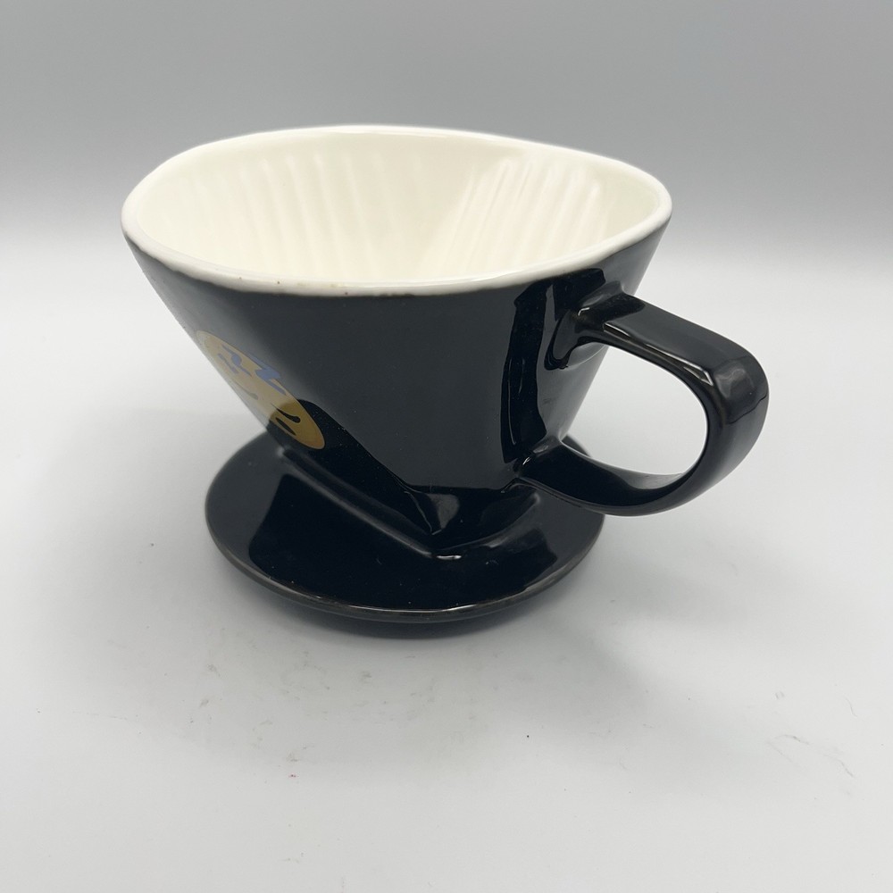 Pour over Coffee Maker, Single Cup Black Ceramic Coffee Dripper