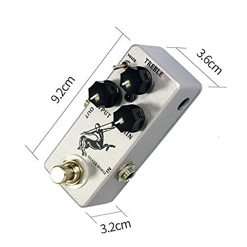 Overdrive Function Guitar Effect Pedal with True Bypass for Silver Horse