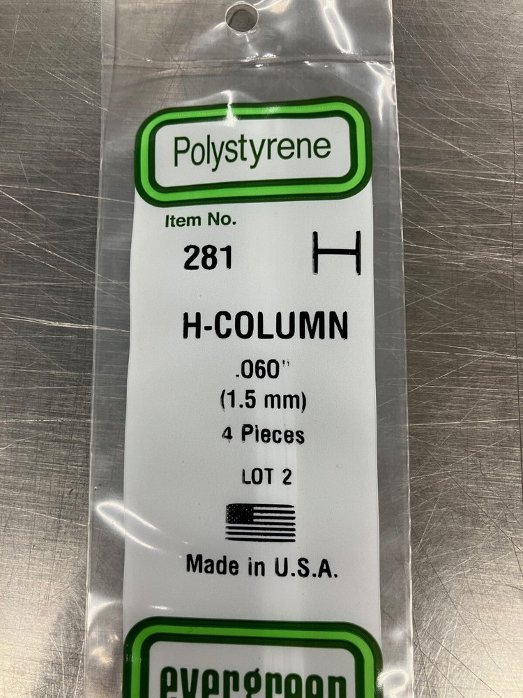 EVERGREEN H-Column POLYSTYRENE/STYRENE - Pick type!