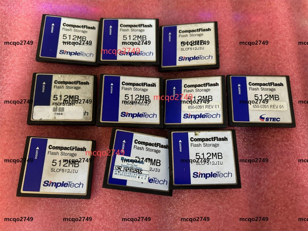 10PCS SimpleTech 512MB CompactFlash Flash Storage CF Memory Card