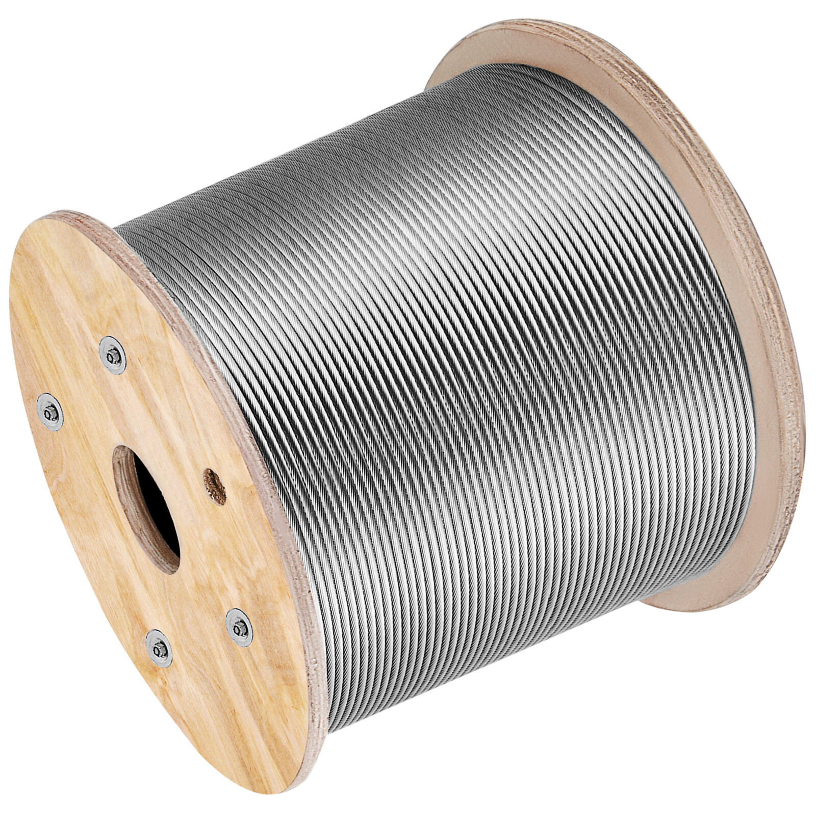 VEVOR T316 Stainless Steel Cable 3/16"x1000ft Wire Rope Cable Railing 1x19