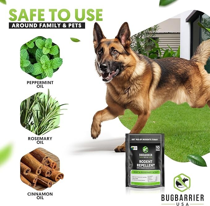 BugBarrier's Extra-Strength Mouse Mint & Rosemary Scent 10 Pouches
