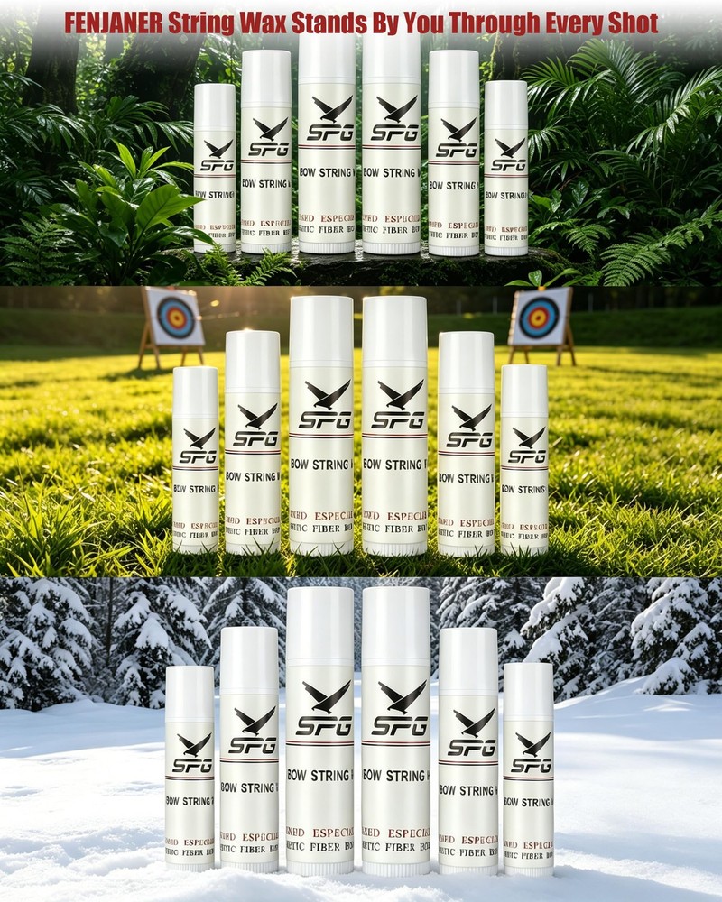 FENJANER Archery 6Pcs Bow String Wax, Protective Bowstring Waterproof Rail...