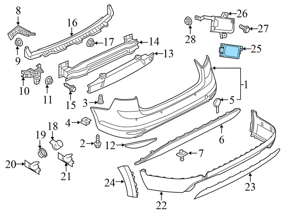 2017-2020 VW E-GOLF - LEFT Blind SPOT Detection Control Module (Slave)