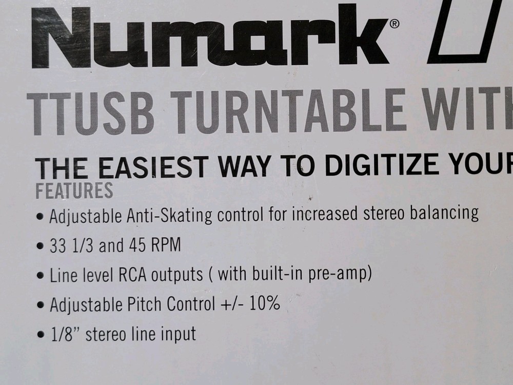 Numark TT USB Turntable Open Box TTUSB
