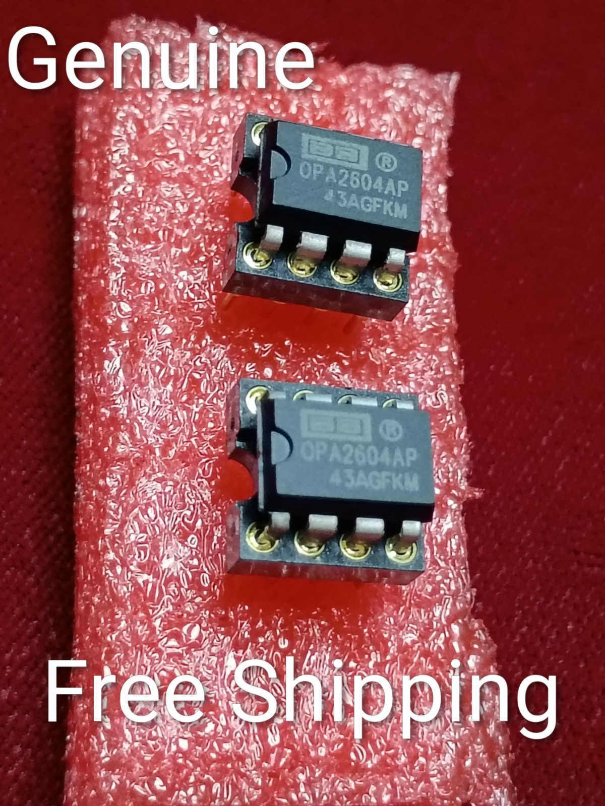 Burr-Brown OPA2604AP (2) Op Amps IC w/DIP8 Extenders for Fosi ZA3/V3/Ampapa D1