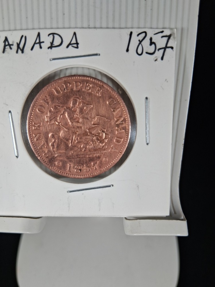 1857 CANADA 1/2 PENNY TOKEN