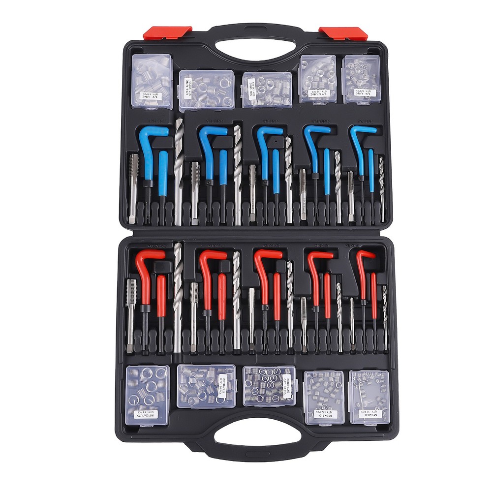 320-piece Helicoil Thread Repair Kit +inserts +breaking Pin Tools Drill Bits