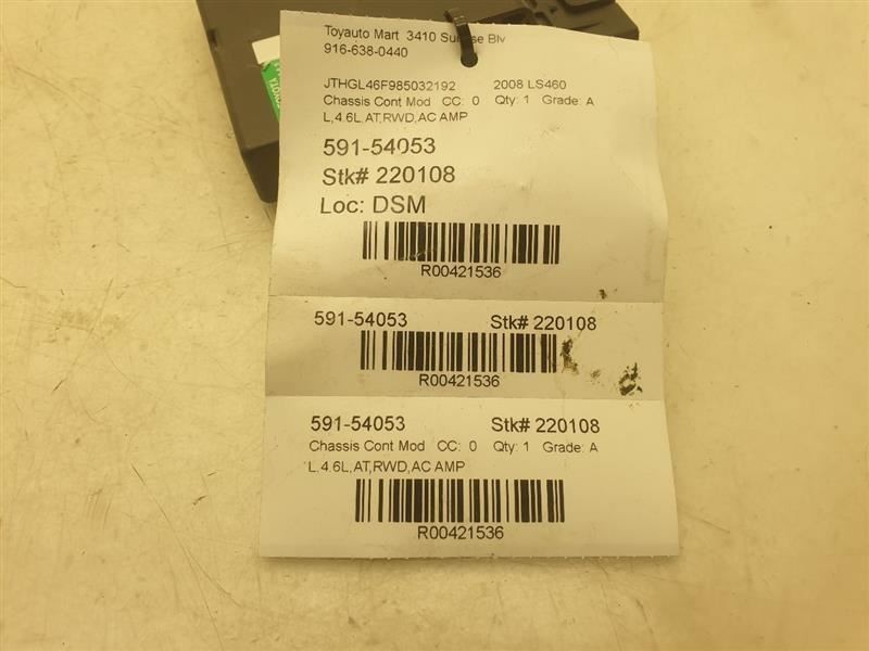 07-08 LEXUS LS460 AC TEMPERATURE CONTROL MODULE CHASSIS ECM ASSEMBLY