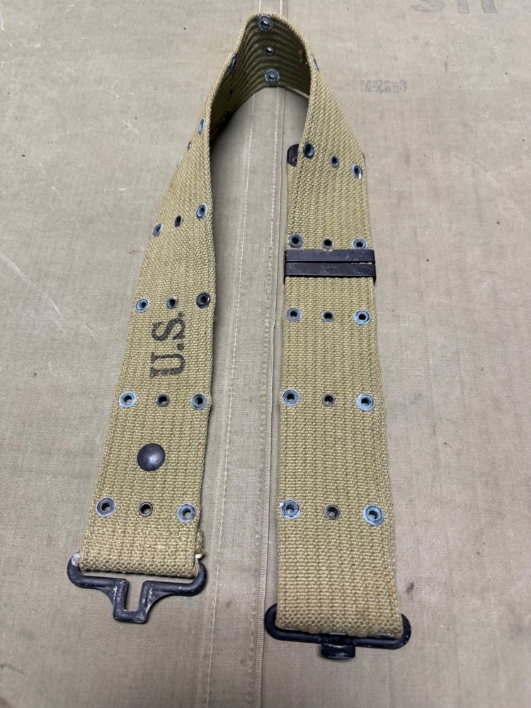 ORIGINAL WWII US ARMY M1942 PISTOL AMMO EQUIPMENT FIELD BELT-OD#3, 1942, SFCO