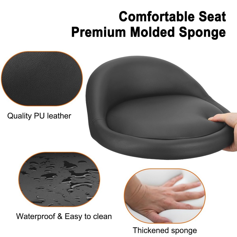 Rolling Work Stool with Storage Tray Height Adjustable Mechanics Seat Chair