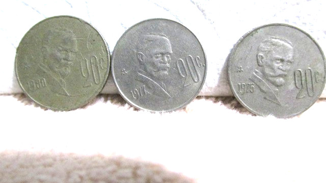 Qty 32 Assorted Mexican Coin Lot