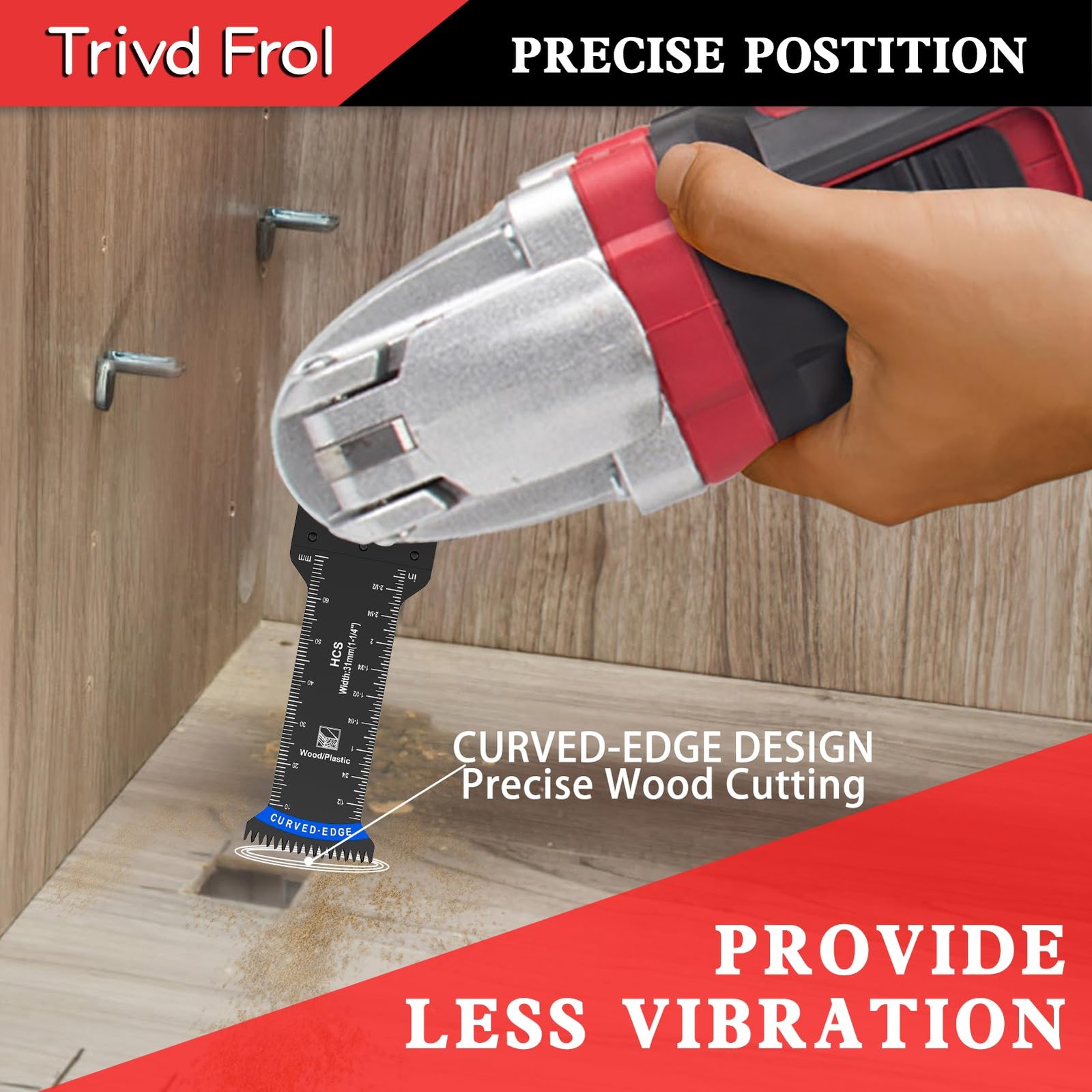 10 PCS Extra Long Oscillating Saw Blades, Curved Edge Bi-Metal and Black