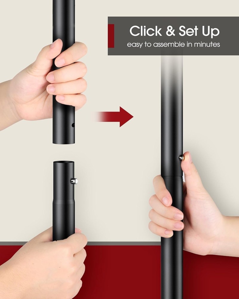 Multi-Functional Garment Rack with Easy Assembly & 82 lb Capacity in Black