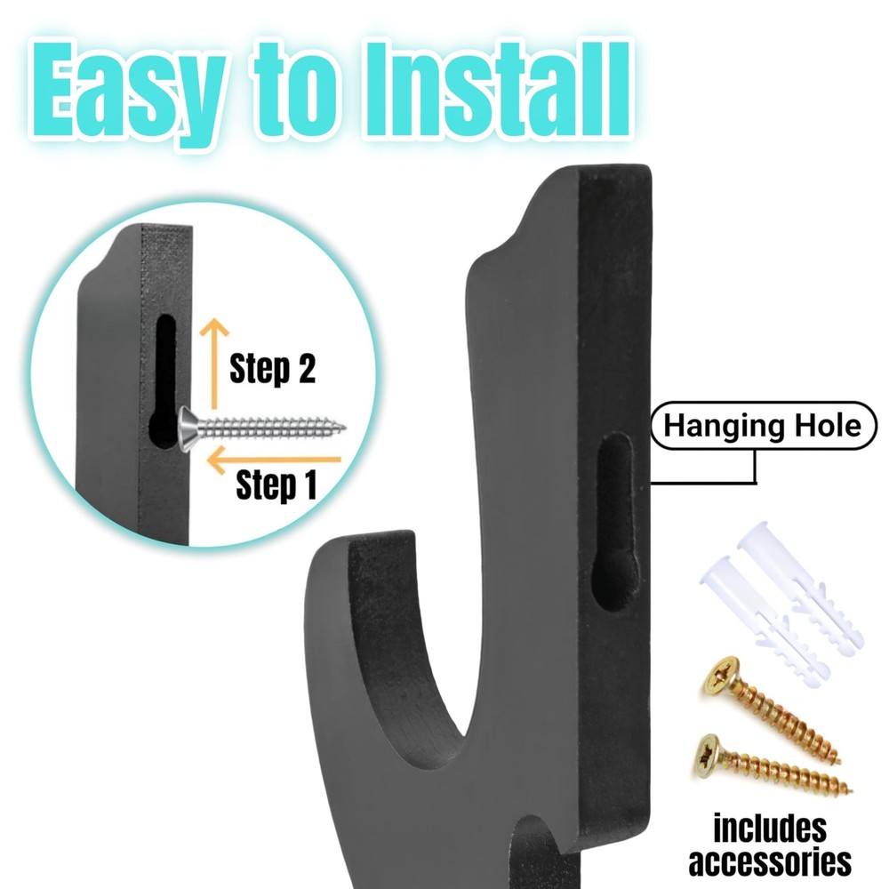 Eforlife 2/set Sword Hook Wall Mount Samurai Hanger Display 1-Tier