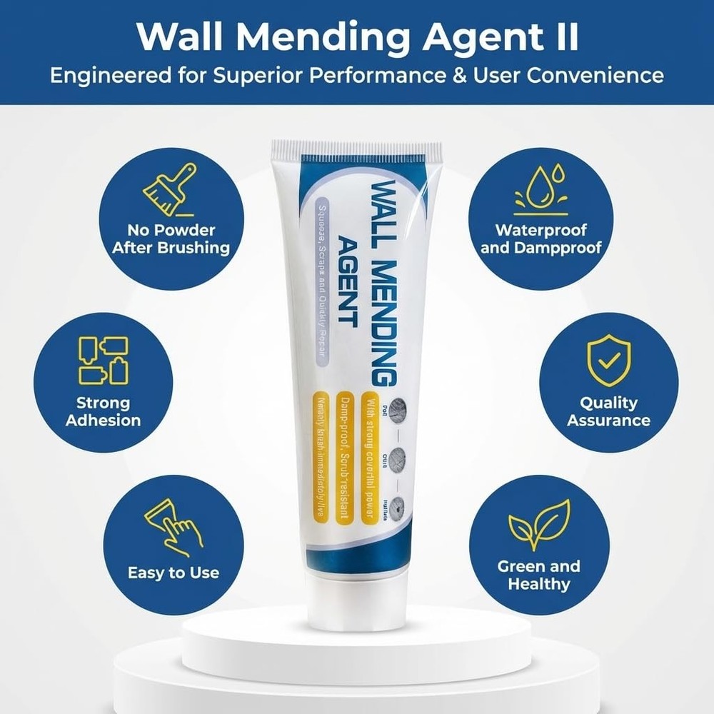 Wall Mending Agent Repair Kit with Scraper, Drywall Patch Repair Paste for Fi...