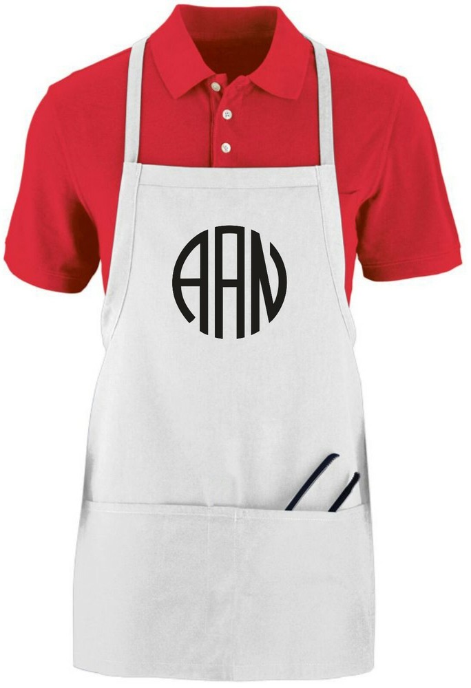 Custom Monogrammed Apron w/ YOUR INITIALS Tavern Size (20" x 24") monogram gift
