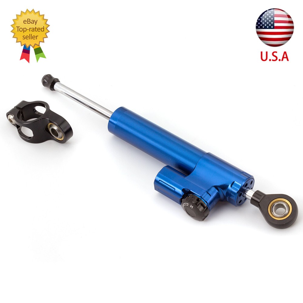 255mm CNC Steering Damper Linear Stabilizer Reversed Shock Absorption Universal