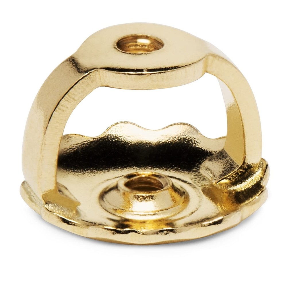 Elegant 14K Solid Yellow Gold Earring Back Replacement - Threaded Screw-On, Qual