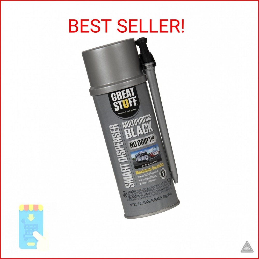 Great Stuff 99112876 Smart Dispenser Multipurpose Black, 12 Oz.