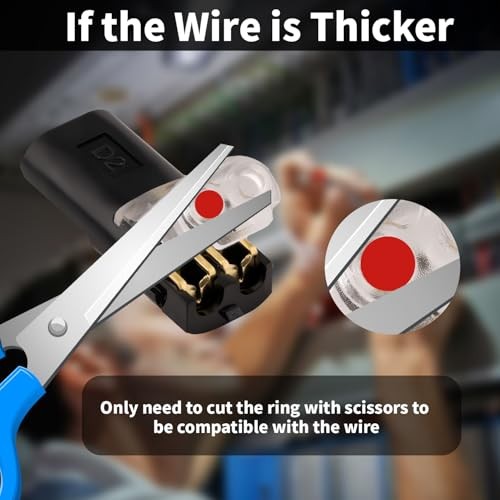 50 Pack Wire Connectors, Low Voltage 2 Pin Quick Splice Wire Connectors,