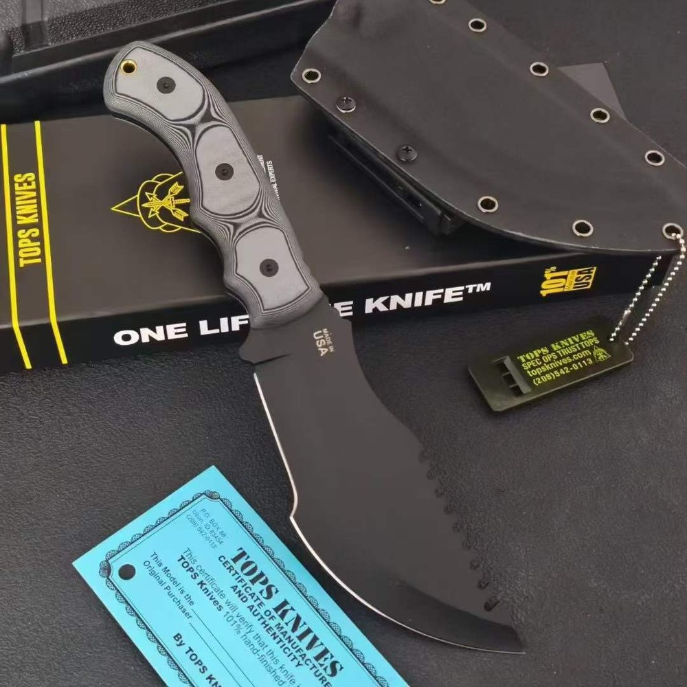 Tracker, Jungle Obstacle Removal Knife, Field Exploration Logging Knife EDC Tool