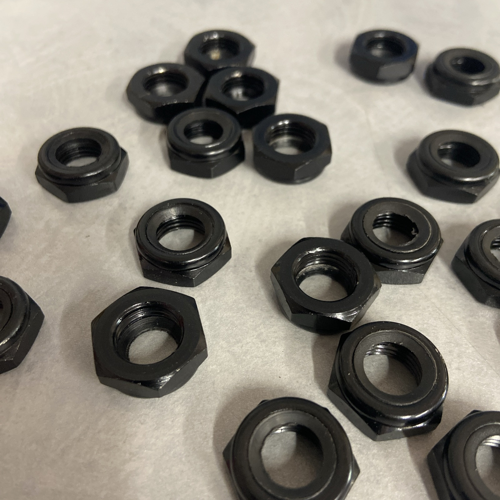 Aluminum Nylon Insert Locknuts- 1/2"-20 Thin Height- Lot of 25 (Sprint Car)