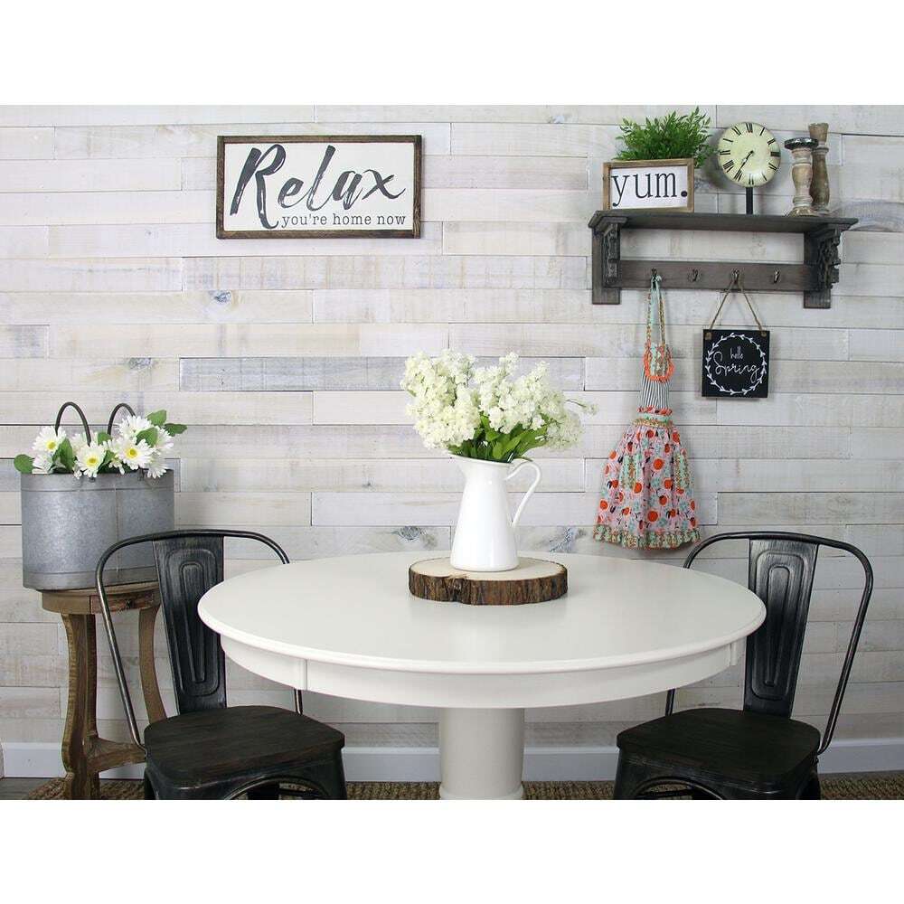 Weaber 1/2 In. X 4 In. X 4 Ft. White Wash Weathered Hardwood Board (8-Piece)