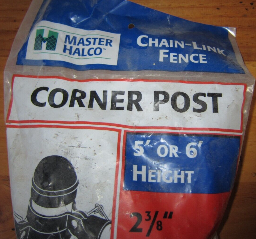 Master Halco Chain Link Fence Corner Post Kit NEW