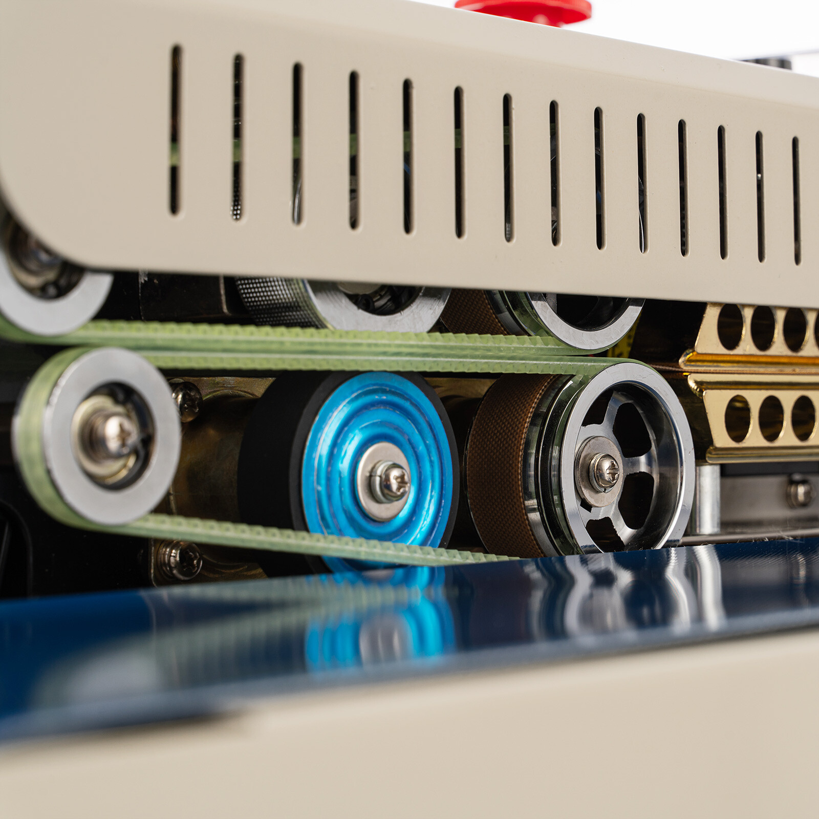 Continuous Horizontal Band Sealer FR900 Bag Sealing Machine with 20 Teflon Belts