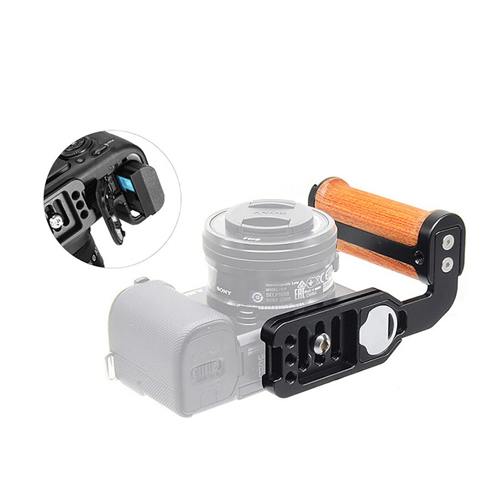 Side Wood Handle Left L-Plate Quick Release Plate Universal Camera Accessory Xb