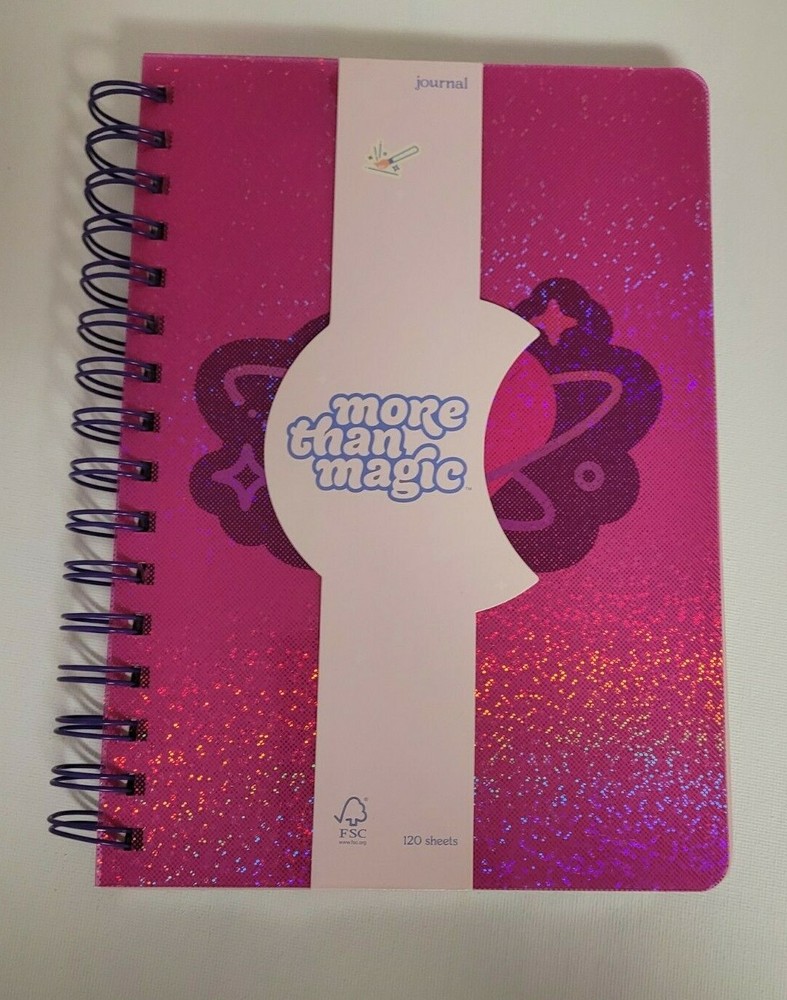 Glitter PVC Cover Composition Notebook with Stickers - More Than Magic