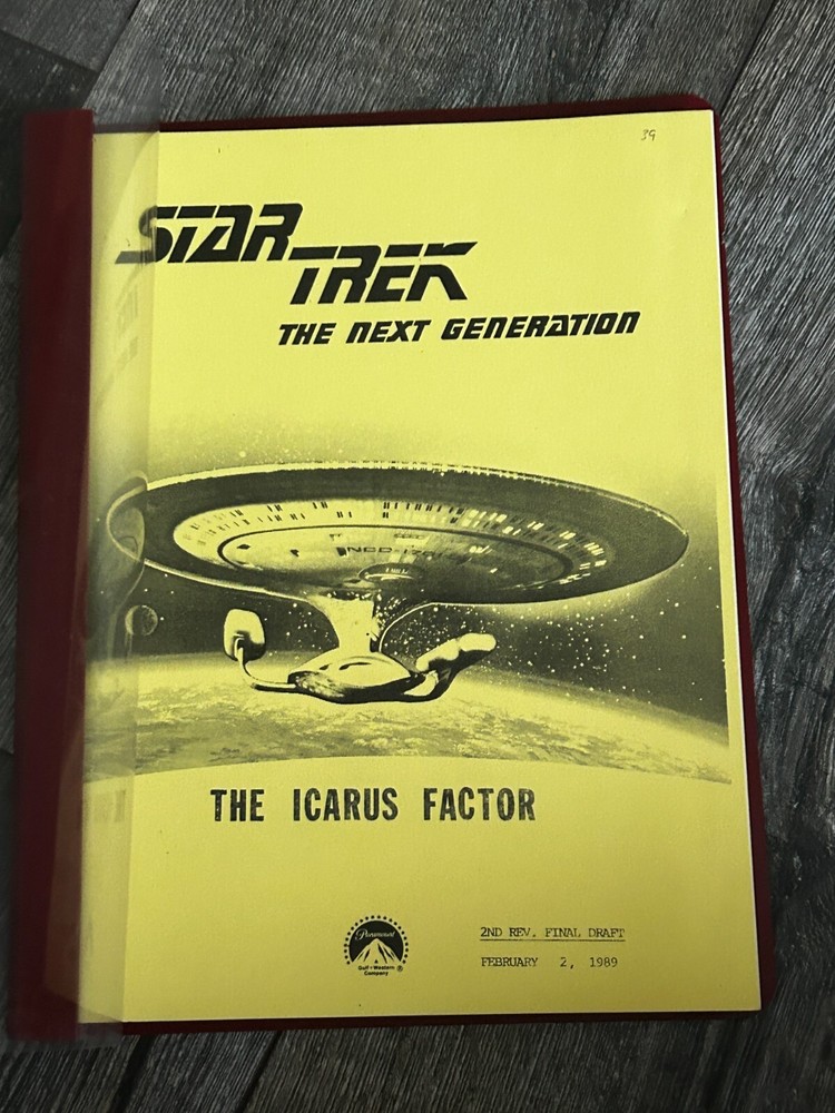 STAR TREK Script The Next Generation The Icarus Factor 2nd Revision Final Draft