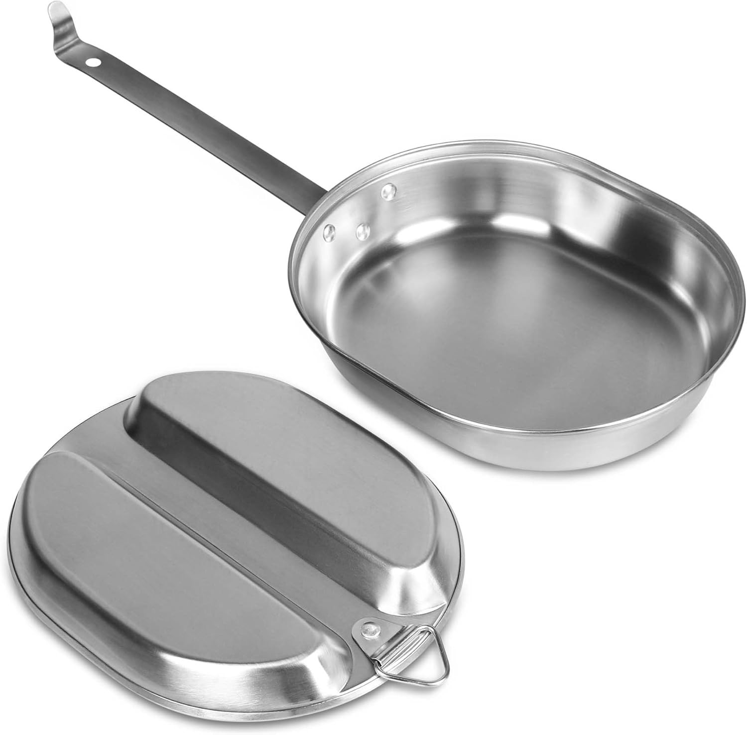 304 Stainless Steel US Military Mess Kit Plate Set GI Type Outdoor Camping Hiki