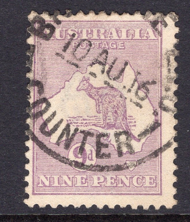 Australia 9d Kangaroo with BRISBANE COUNTER postmark 1916