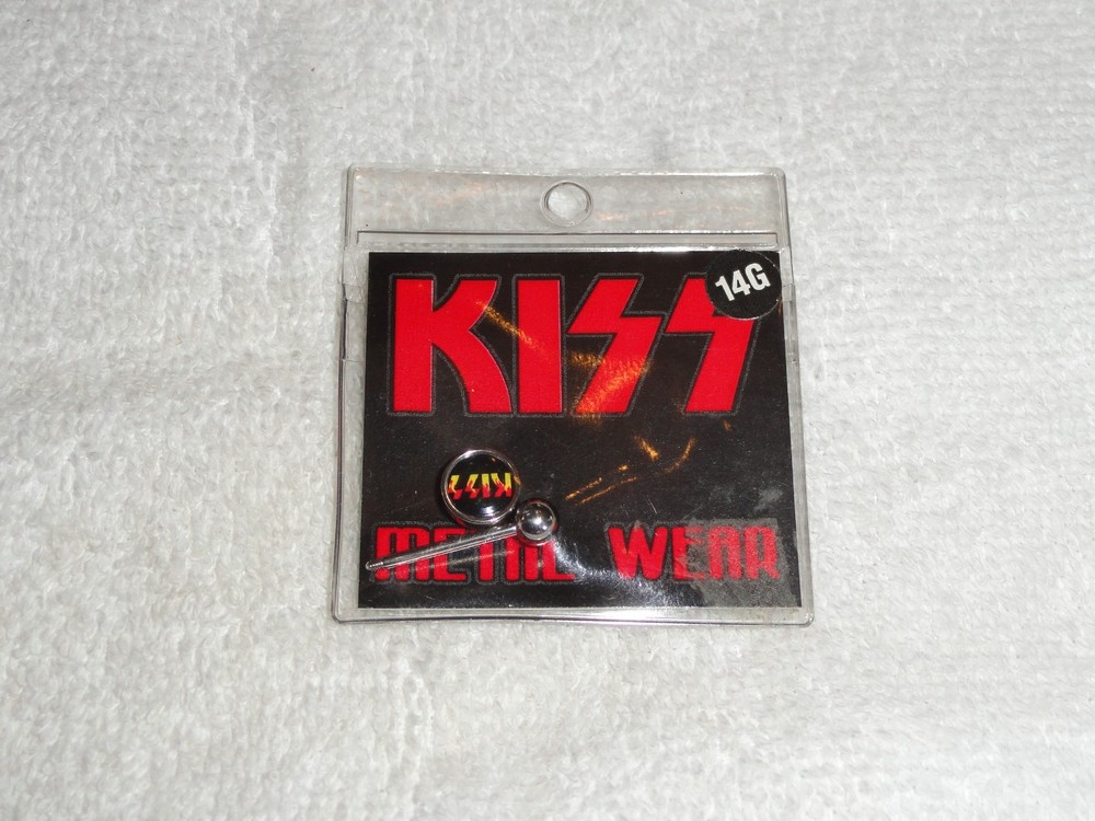 KISS Band Metal Wear Flame Logo BarBell Ring Body Jewelry