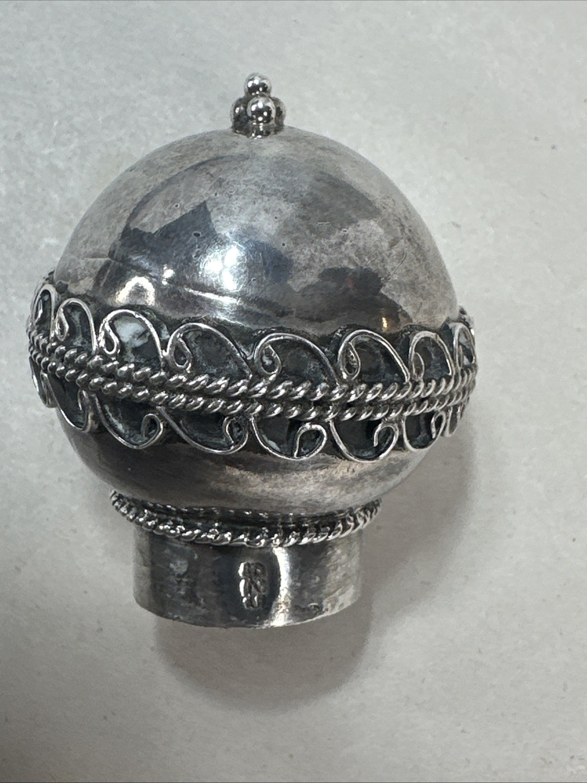 Vintage Sterling Silver Middle Eastern Prayer Scroll Holder