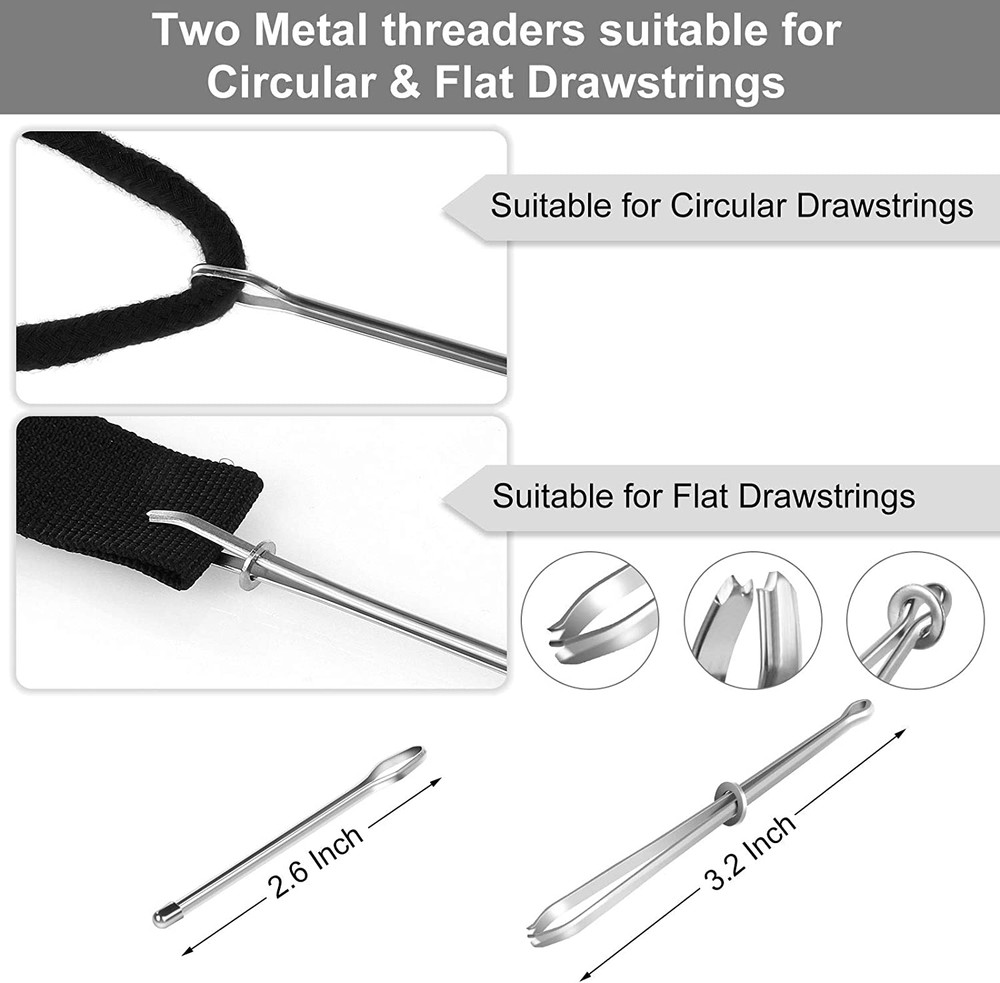 17 Pieces Bodkin Threader Drawstring Threader Set Drawstring Replacement Tools